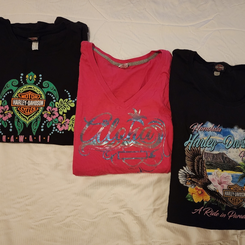 Bundle of 3 Hawaii Harley-Davidson T-shirts 2xl & 3xl
